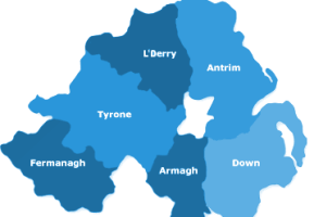 Northern ireland counties map